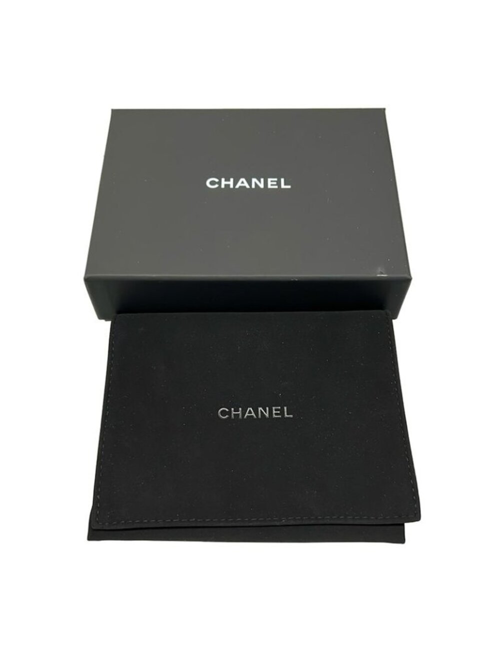 ★SOLD★ Chanel Coin Case Quilted Ivory Fragment L-shaped Zipper CC Logo Gold - Picture 10 of 10